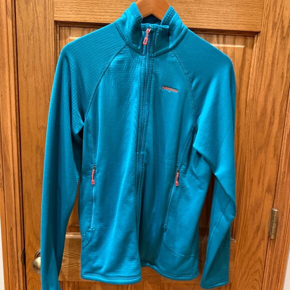 Patagonia R1® Full-Zip Fleece Jacket in Tasmanian Teal, L - Picture 1 of 4